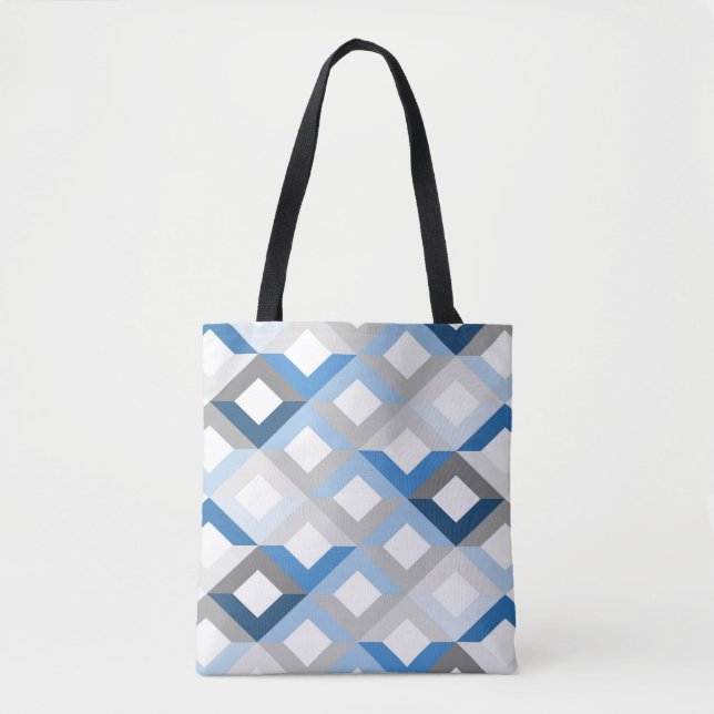 sac fourre-tout chevrons bleus (Devant)