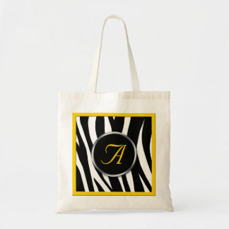 Sac fourre-tout chic à monogramme de jaune