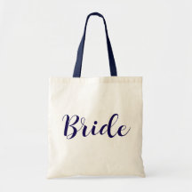 Sac fourre-tout Chic Bride avec écriture cursive –