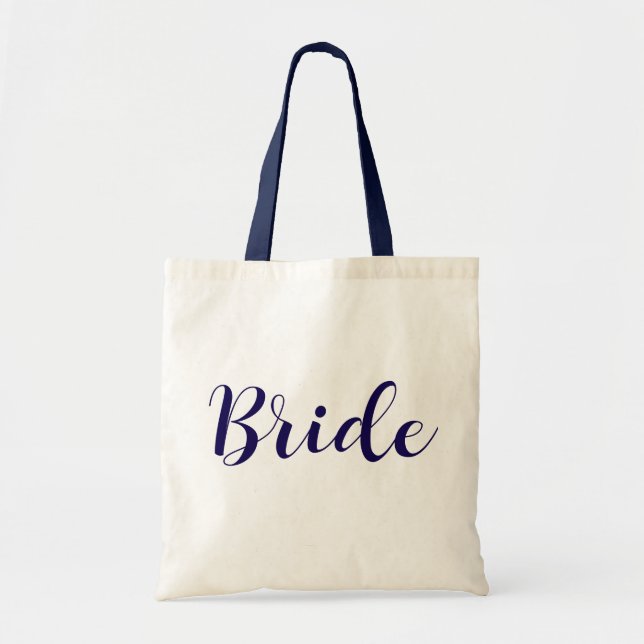 Sac fourre-tout Chic Bride avec écriture cursive – (Devant)