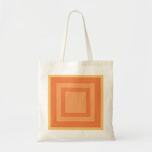 Sac fourre-tout chic, Orange Checks et Polkas Moti