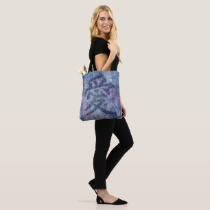 Sac fourre-tout chinois à symbole de denim d'amou