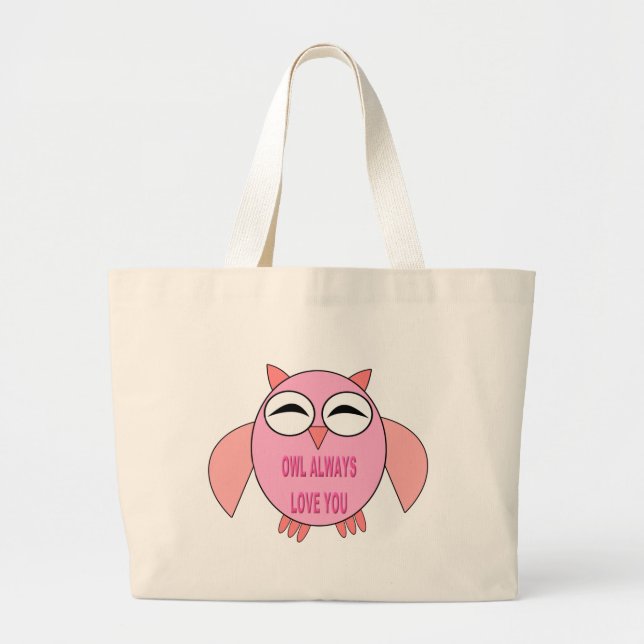 Sac fourre-tout Chouette de message d'amour mignon (Devant)