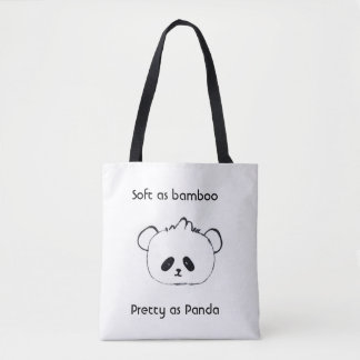 Sac fourre-tout citation Panda Mignon et Bambou