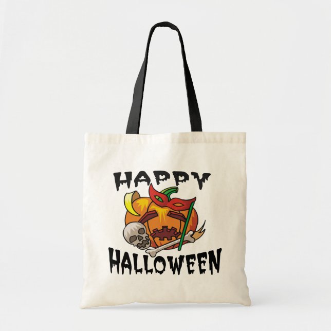 Sac fourre-tout Citrouille d'Halloween (Devant)