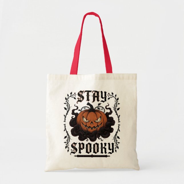 Sac fourre-tout citrouille d'Halloween Reste Spook (Devant)