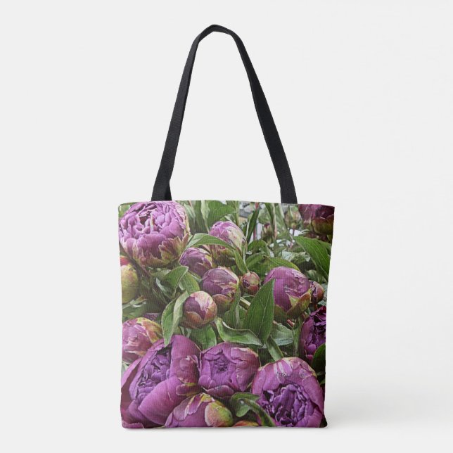 Sac fourre-tout classique pourpre LK à Peonie (Dos)