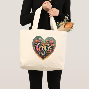 Sac fourre-tout coeur d'amour