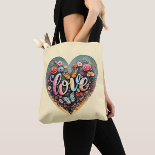 Sac fourre-tout coeur d'amour