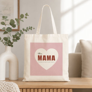 Sac fourre-tout cœur personnalisé pour maman moder