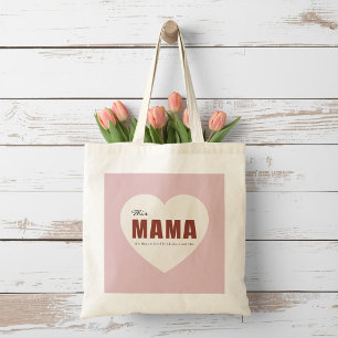 Sac fourre-tout cœur personnalisé pour maman moder