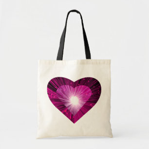 Sac fourre-tout "coeur" rose