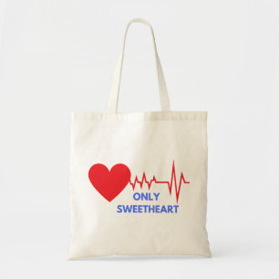 Sac fourre-tout cœur rouge Only Sweetheart Heartbe