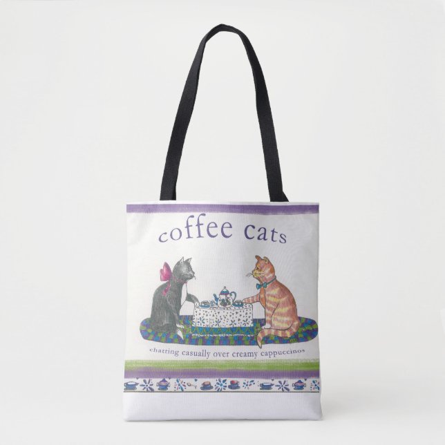 Sac fourre-tout Coffee Cats (Devant)