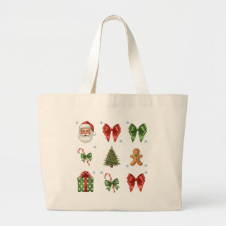 Sac fourre-tout collage de Noël vintage