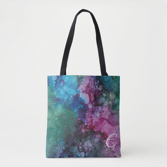 Sac fourre-tout, "Colorburst Inkblots/Pink Blues G (Devant)