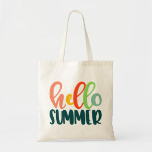 Sac fourre-tout coloré à été de typographie