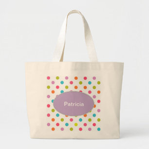 Sac fourre-tout coloré à monogramme