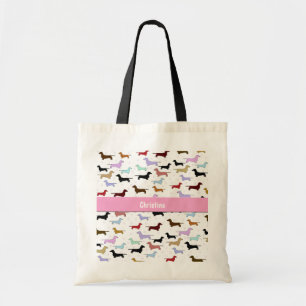Sac fourre-tout coloré à teckel