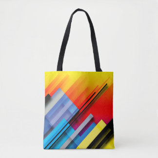 Sac fourre-tout coloré avec bandes diagonales