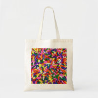Sac fourre-tout coloré de bonbons arrose