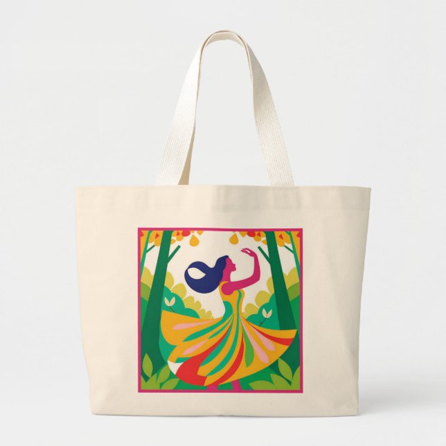 Sac fourre-tout coloré d'inspiration nature (Devant)