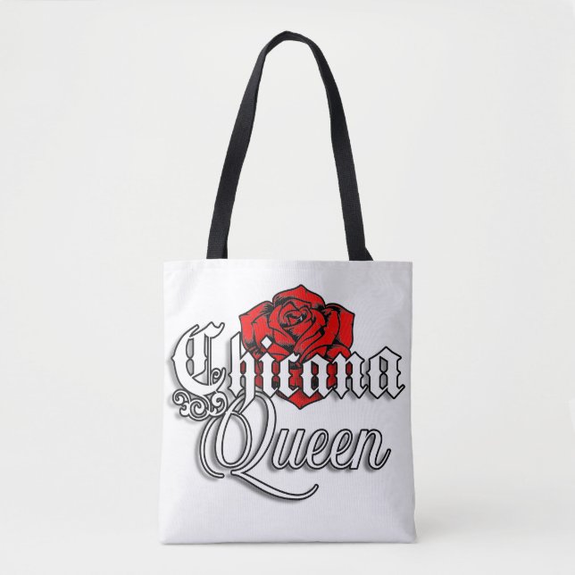 Sac fourre-tout commercial Chicana Queen Red Rose (Devant)