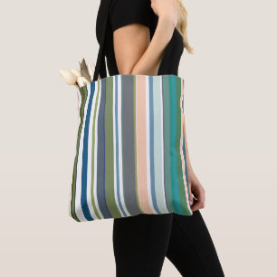 Sac fourre-tout commercial d'épicerie rayée
