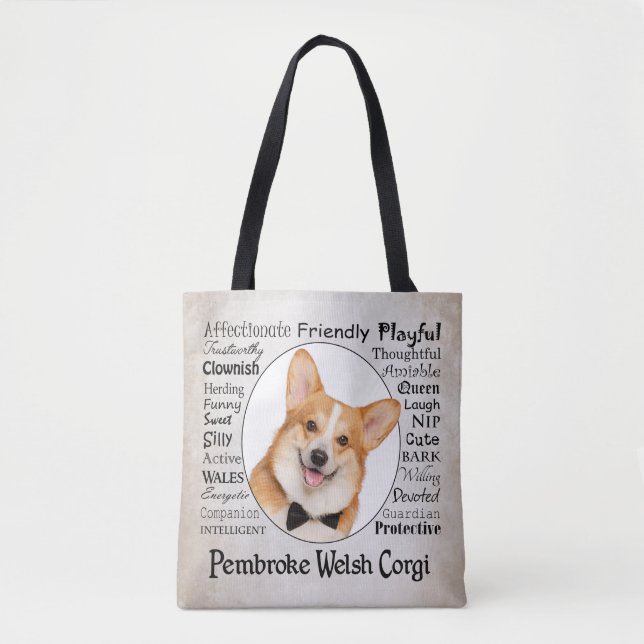 Sac fourre-tout Corgi Traits (Devant)