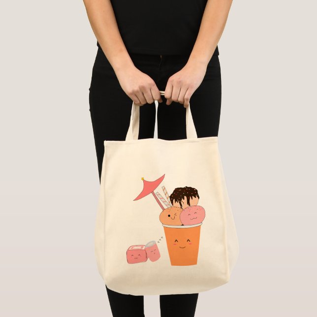 Sac fourre-tout cornet de glace Kawaii (Devant (produit))