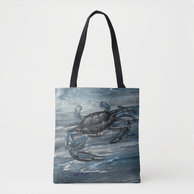 Sac fourre-tout côtier de crabe bleu marine (Devant)
