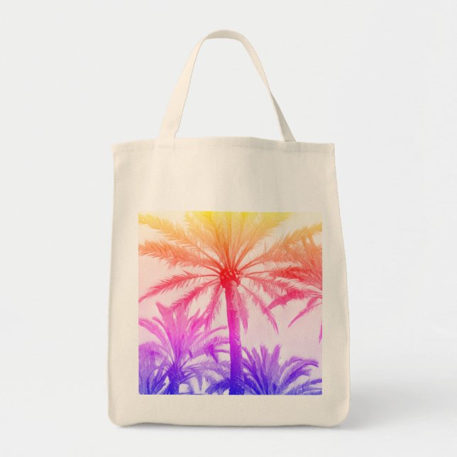 Sac fourre-tout coucher de soleil palmier vacances (Devant)