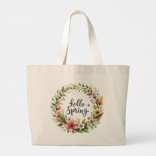 Sac fourre-tout - Couronne florale de printemps (Dos)