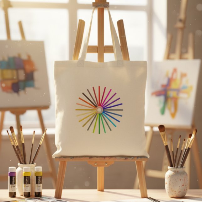 Sac fourre-tout crayon arc-en-ciel créativité (Créateur téléchargé)