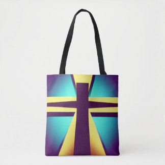 Sac fourre-tout croisé de rayons violets et bleus