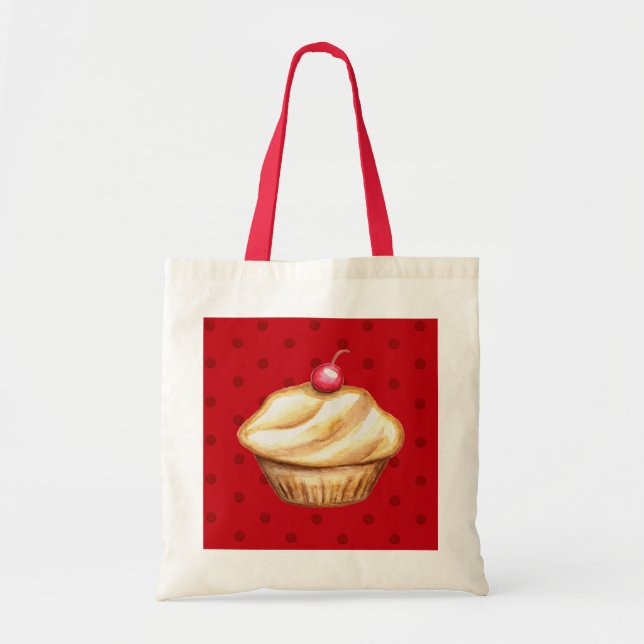 Sac fourre-tout Cupcake Cerise (Devant)