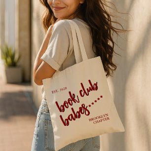 Sac fourre-tout Custom Book Club Babes, Cadeau pou