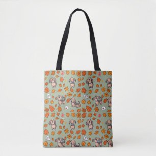 Sac fourre-tout Dachshund Halloween Kawaii Chien M