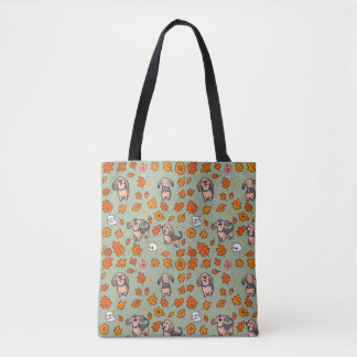 Sac fourre-tout Dachshund Halloween Kawaii Chien M