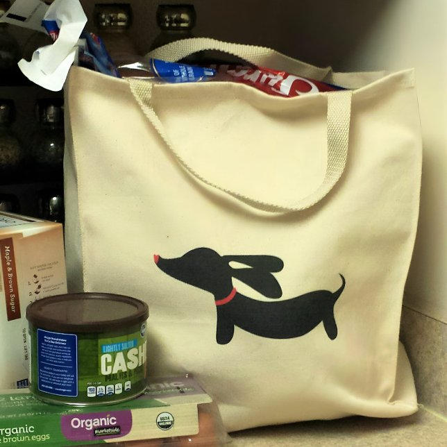 Sac fourre-tout Dachshund | Style simple pour Doxi (Dachshund tote bag)