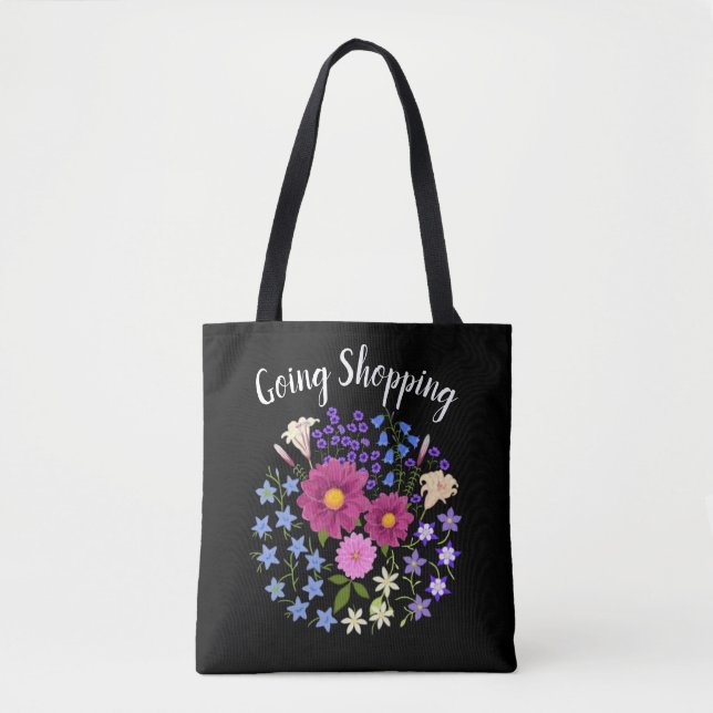 Sac fourre-tout Dahlias avec Jacinthes (Devant)