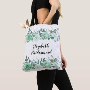 Sac fourre-tout d'aide personnalisée aux Roses ver