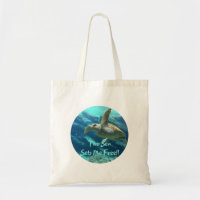 Sac fourre-tout d'amoureux de la tortue de mer pou