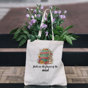 Sac fourre-tout d'amoureux du livre floral