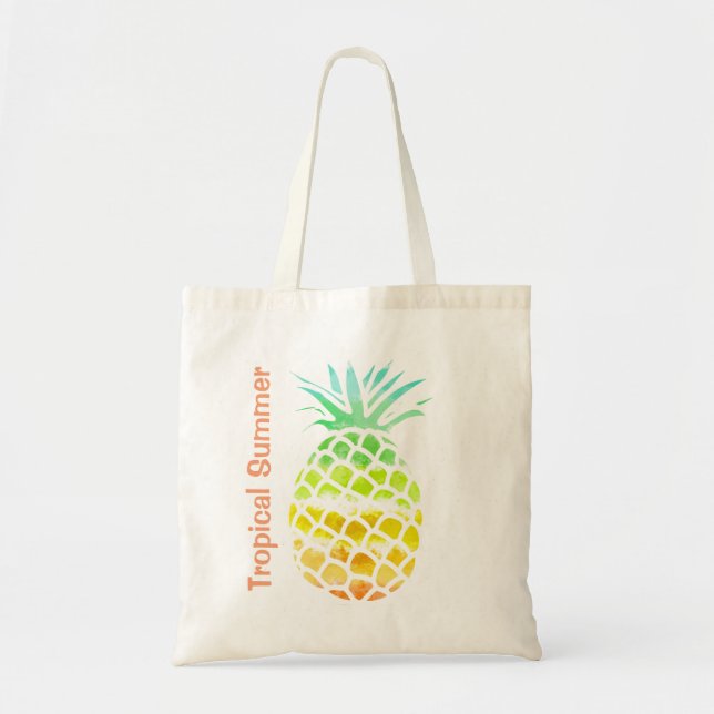 Sac fourre-tout d'ananas coloré (Devant)