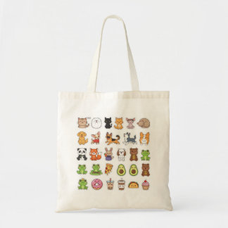 Sac fourre-tout d'animaux Kawaii mignons – Animaux