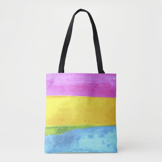 Sac fourre-tout d'aquarelle Pansexual (Devant)