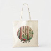 Sac fourre-tout d'aquarelle Redwoods