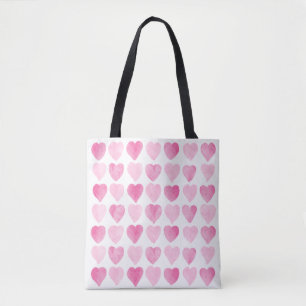 Sac fourre-tout d'aquarelle rose mignonne