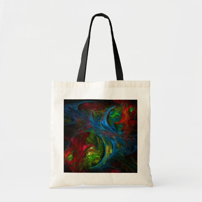 Sac fourre-tout d'art Abstrait en bleu Genesis (Devant)